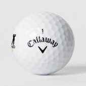 Balles De Golf Elegant Golfer Yellow Name Mark  (Logo)