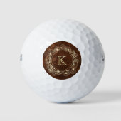 Balles De Golf Élégant monogramme (Devant)