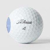 Balles De Golf Élégant Monogramme Bleu Moderne Personnalisé Class (Logo)