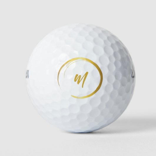 Balles De Golf Élégant Monogramme Bourgogne (Devant)