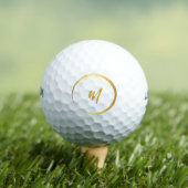 Balles De Golf Élégant Monogramme Bourgogne (T-shirt Insitu)