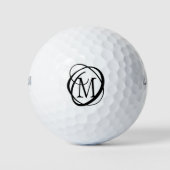 Balles De Golf Élégant Monogramme élégant (Devant)