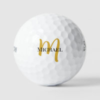 Élégant Monogramme Or Srixon Soft Fee 3 Pack