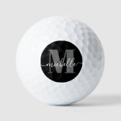 Balles De Golf Élégant Monogramme Personnalisé Monogramme Boules  (Recto)