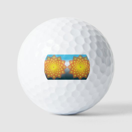 Balles De Golf Élégant motif géométrique rouge foncé en acier ino (Recto)