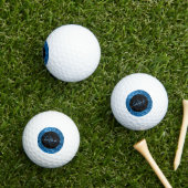 Balles De Golf Élégant nom monogramme bleu parties scintillant pé (Herbe in situ)