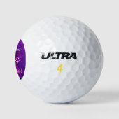 Balles De Golf Elégant Purple 70 & Sensational Birthday Party (Logo)