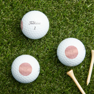 Balles De Golf Elegant Rose Gold Luxe Shimmer Monogram