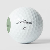 Balles De Golf Élégant Vert Sauge Monogramme Personnalisé Classiq (Logo)