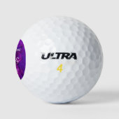 Balles De Golf Elégante Purple 60 & Sassy Anniversaire Party (Logo)
