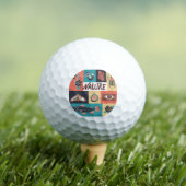 Balles De Golf Éléments de la nature, Icônes de style rétro. (T-shirt Insitu)