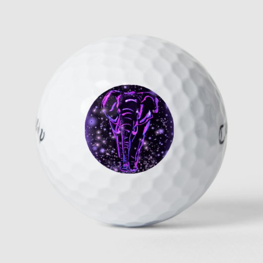 Balles De Golf Elephant Golf Balls Marcher violet étoile nuit (Devant)