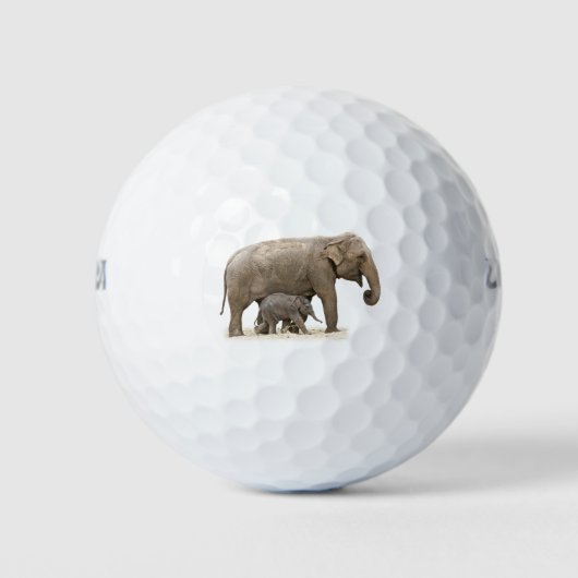 Balles De Golf Eléphant mère et bébé (Devant)