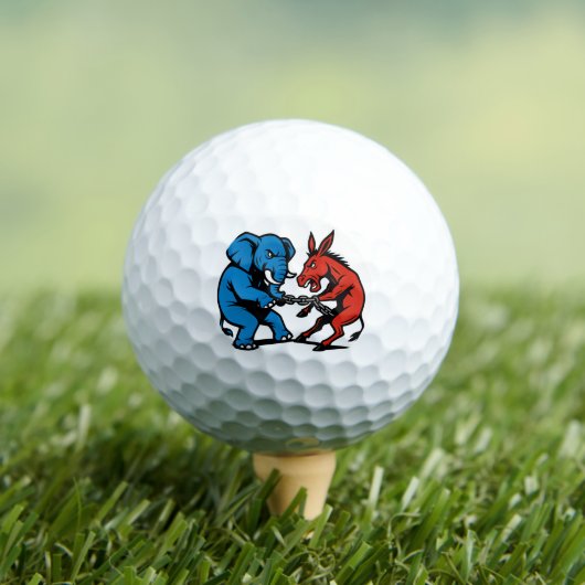 Balles De Golf Elephant vs Donkey Graphic (T-shirt Insitu)