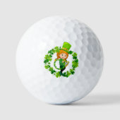 Balles De Golf Elfe avec une harpe. Saint Patrick's Day. (Recto)