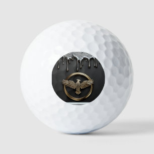 Balles De Golf Emblème d'aigle doré aux ailes déployées