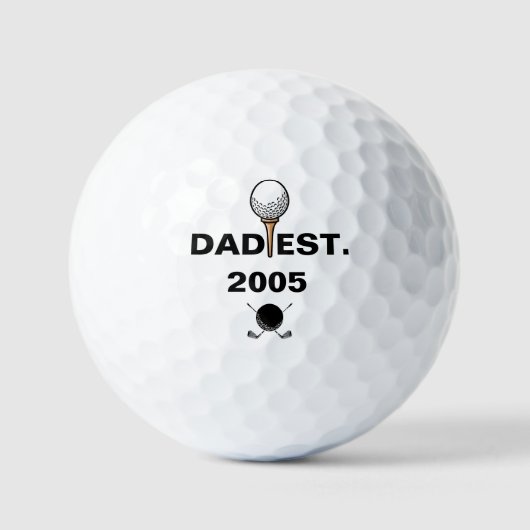 Balles De Golf Emblème de golf classique de l'année de papa (Recto)