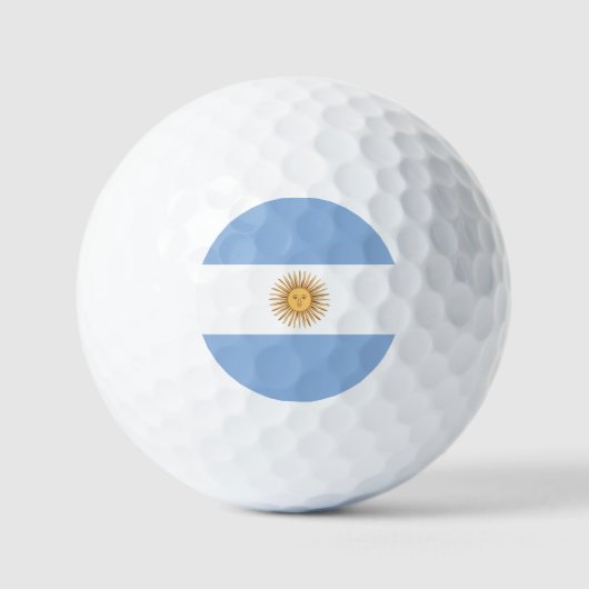 Balles De Golf Emblème du drapeau argentin (Recto)