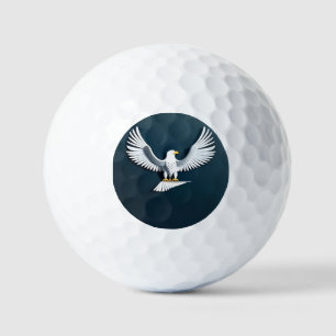 Balles De Golf Emblème élégant de l'aigle à tête blanche