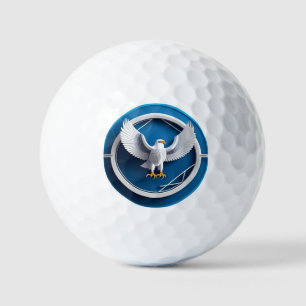 Balles De Golf Emblème élégant de pygargue à tête blanche