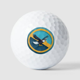Balles De Golf Emblème élégant de pygargue à tête blanche