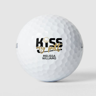 Balles De Golf Embrasse Mon Putt Monogram Gold