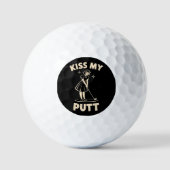 Balles De Golf Embrasse Mon Putt Rétro Vintage 1940 Amoureux de G (Recto)