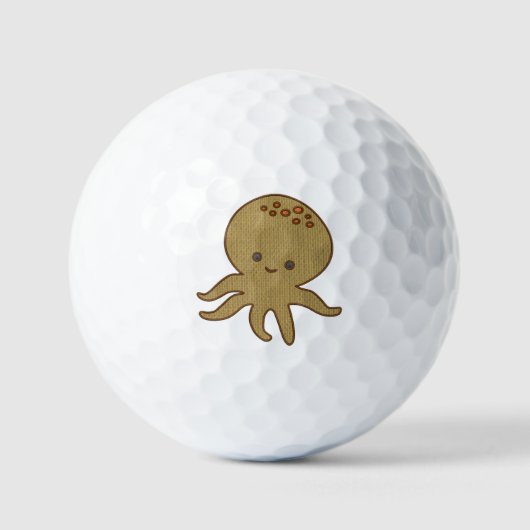Balles De Golf Embroderie de caricature octopus mignonne Imprimer (Recto)