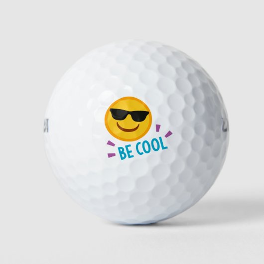 Balles De Golf Emoji Be Cool (Devant)