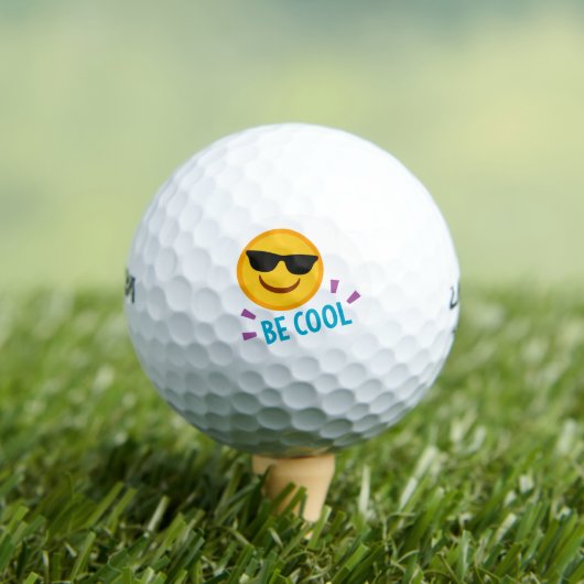 Balles De Golf Emoji Be Cool (T-shirt Insitu)