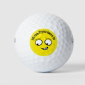 Balles De Golf Emoji Jaune Démissionné (Devant)