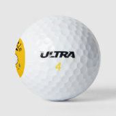 Balles De Golf Emoji jaune inquiet (Logo)