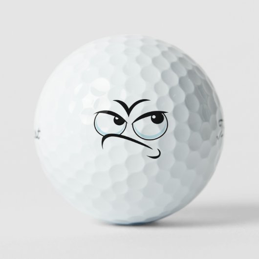 Balles De Golf Emoticon de la pensée (Recto)