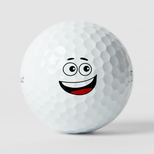 Balles De Golf Emoticon du visage souriant (Recto)