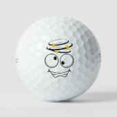 Balles De Golf Emoticon fou (Recto)