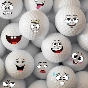 Balles De Golf Emoticon fou
