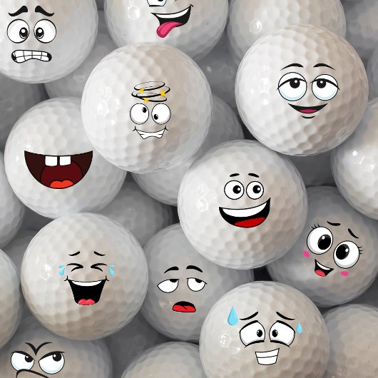 Balles De Golf Emoticon riant