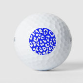 Balles De Golf Empreinte de léopard blanc bleu foncé (Devant)