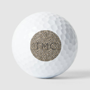 Balles De Golf Empreinte de léopard Monogrammes INITIALS Sports C