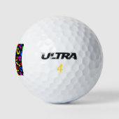 Balles De Golf Empreinte de léopard Rainbow (Logo)