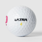 Balles De Golf Empreinte de léopard rose 40e anniversaire Golfer (Logo)