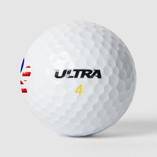 Balles De Golf EMPREINTE DE PATTE américain du Drapeau (Logo)