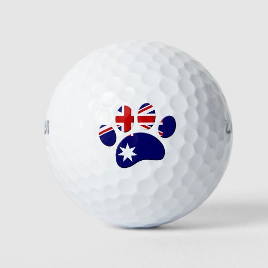 Balles De Golf Empreinte de patte du Drapeau australien (Devant)