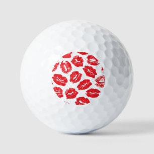 Balles De Golf Empreinte Kiss Lèvres rouges : Vintage sans fil