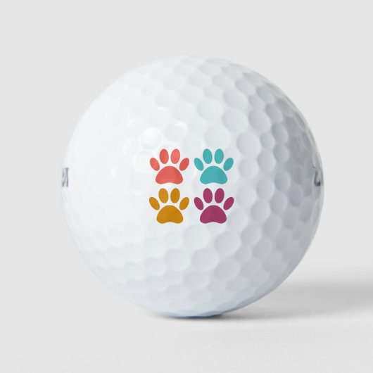 Balles De Golf Empreintes de pattes de chiens cool (Devant)