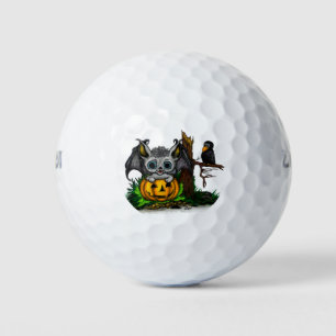 Balles De Golf En attente d'Halloween, Bat mignonne et Corbeau