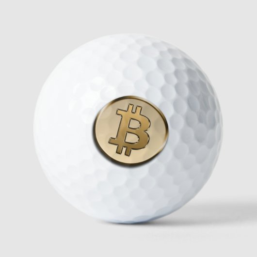 Balles de golf en Bitcoin doré (Recto)