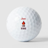 Balles De Golf En feu - Nom/ Initiale (Devant)