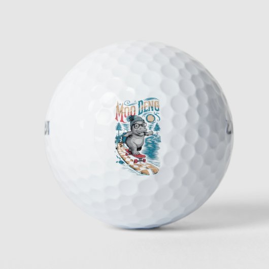 Balles De Golf Enchanter Moo Deng Hippo (Devant)