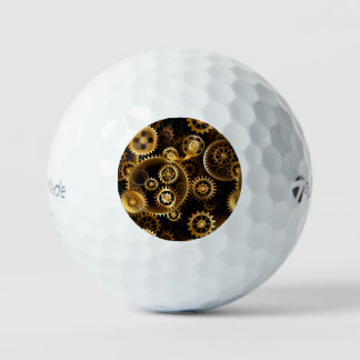 Balles De Golf Engrenages en laiton Steampunk sans soudure
